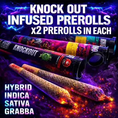 KNOCK OUT Infused Pre-Rolls, Pre-Rolls & Grabba